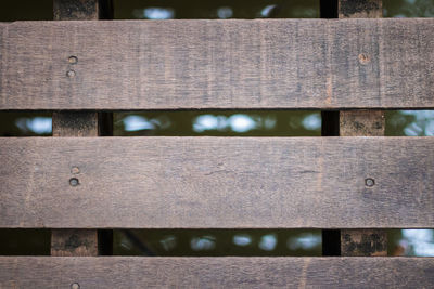 Full frame shot of wooden bench