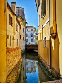 Reflection of buildings in canal