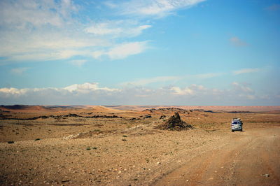 Scenic view of desert against sky