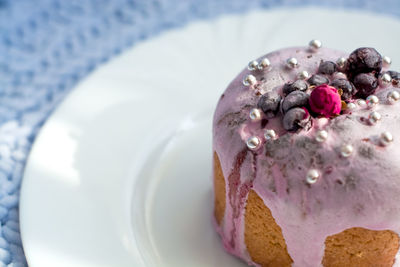 Close-up of ice cream in plate