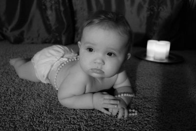 Portrait of cute baby girl