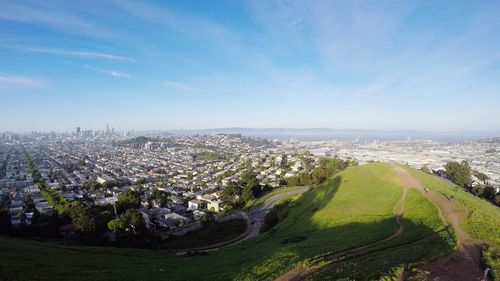 Aerial view of city