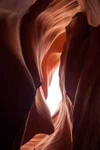 Low angle view of rock formation