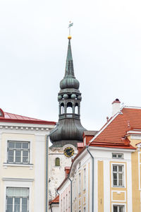 Low angle view of building against clear sky