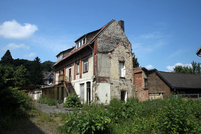 Old building against blue sky