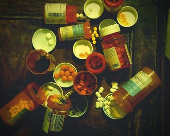 Close-up of bottle in jar