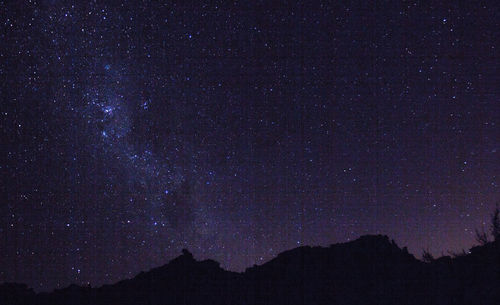 Low angle view of starry sky
