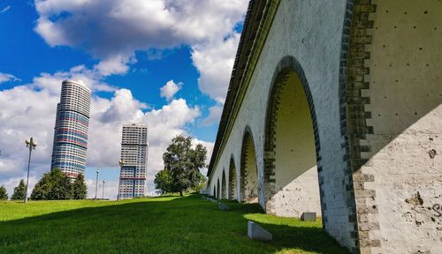 Panoramic view of city against sky