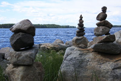 Stones on rocks