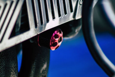 Close-up of motorcycle tire