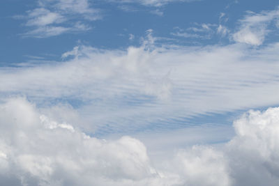 Low angle view of clouds in sky