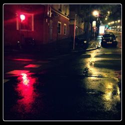 City street at night