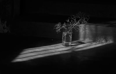 Close-up of water on table