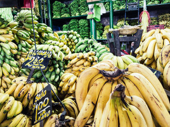 Various fruits for sale at market stall