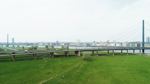 Bridge over river in city