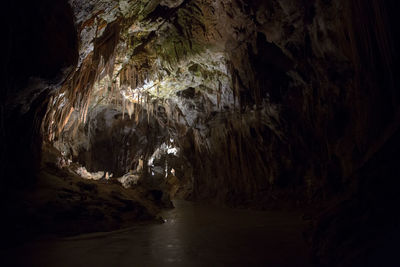 Rock formations in cave