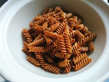 Close-up of noodles in bowl