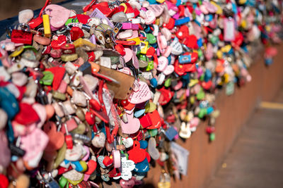 Full frame shot of padlocks