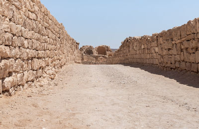 View of old ruins against sky