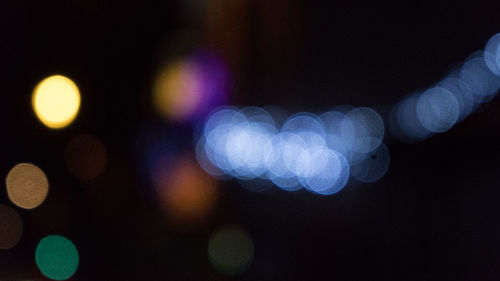 Defocused image of illuminated lights