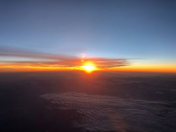 Scenic view of cloudscape against sky during sunset