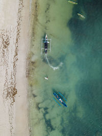 Aerial view of traditional boat