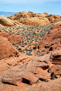 Rock formations on land