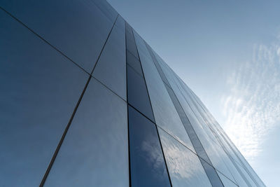 Low angle view of modern building against sky