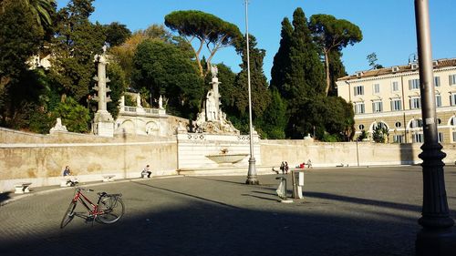 Statue in city