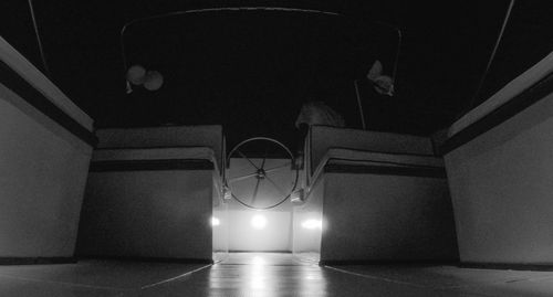 Illuminated lights in building