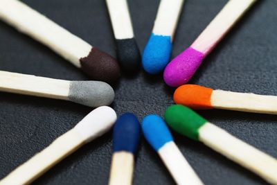 Close-up of colorful pencils