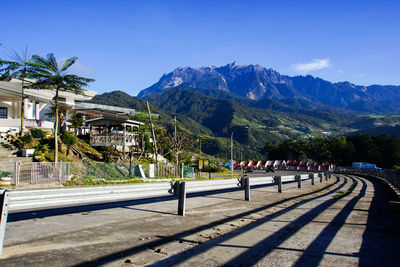 People walking on mountain road