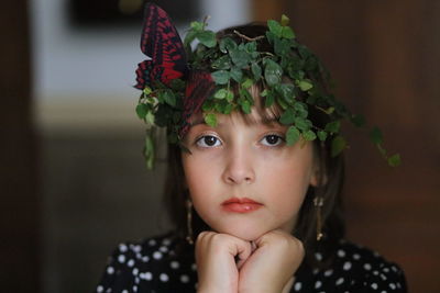 Portrait of young woman