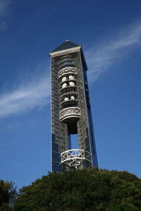 Low angle view of historical building against blue sky