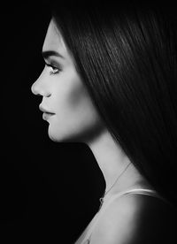 Close-up portrait of a young woman