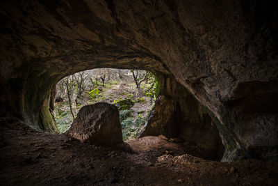 Rock formations in cave