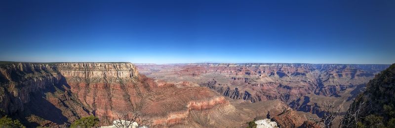 Panoramic view of landscape against clear sky