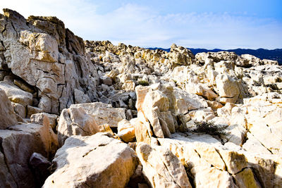 Rock formations against sky