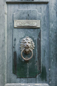 Close-up of door knocker