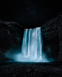 Scenic view of waterfall