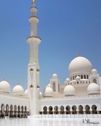 View of cathedral against clear blue sky