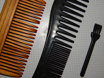 High angle view of keyboard