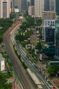 High angle view of cityscape