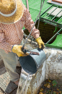 Man working on metal