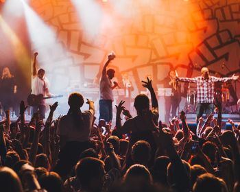 Group of people at music concert