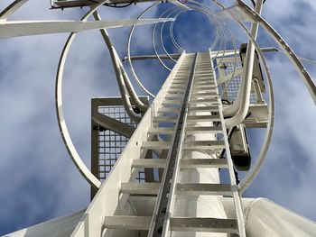 Ferry crossing ladder to lookout. 