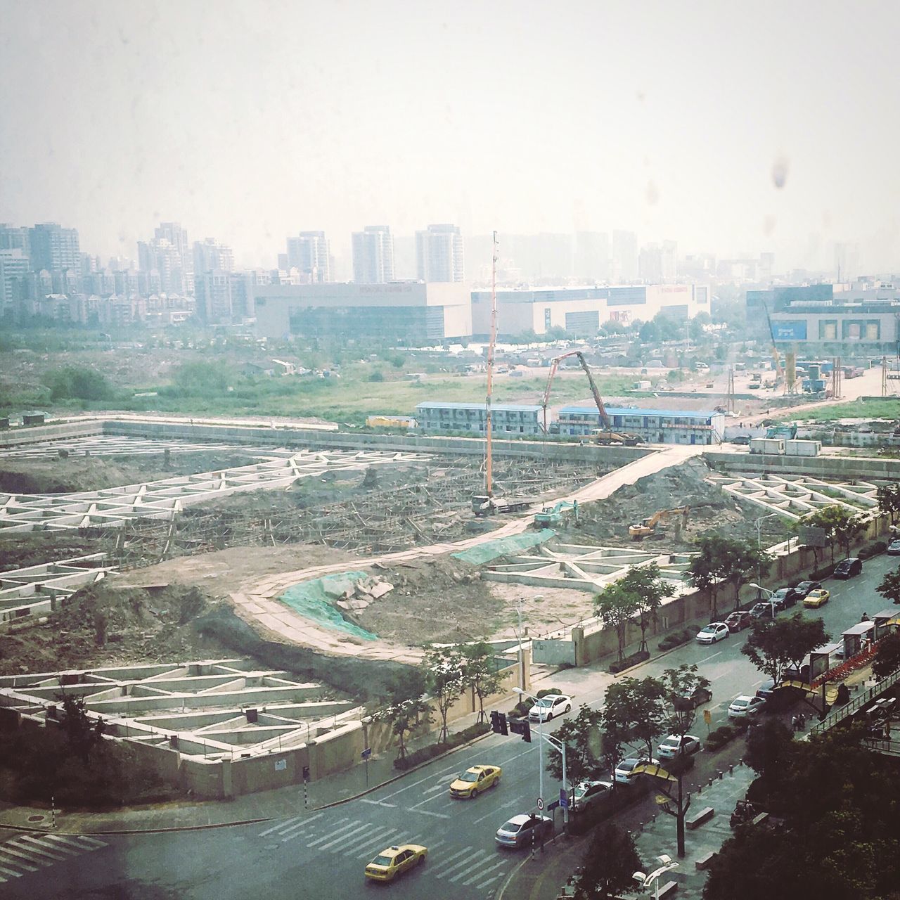 HIGH ANGLE VIEW OF CITYSCAPE