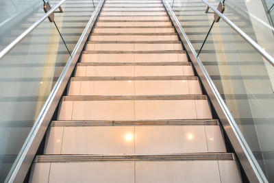 Low angle view of escalator
