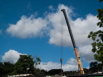 Low angle view of built structure against blue sky