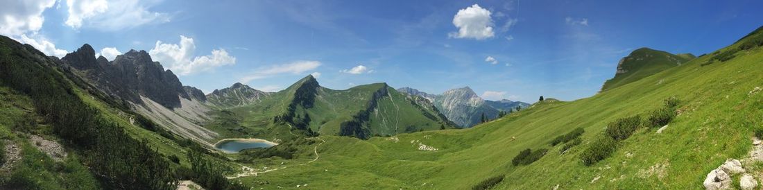 Panoramic view of landscape against sky